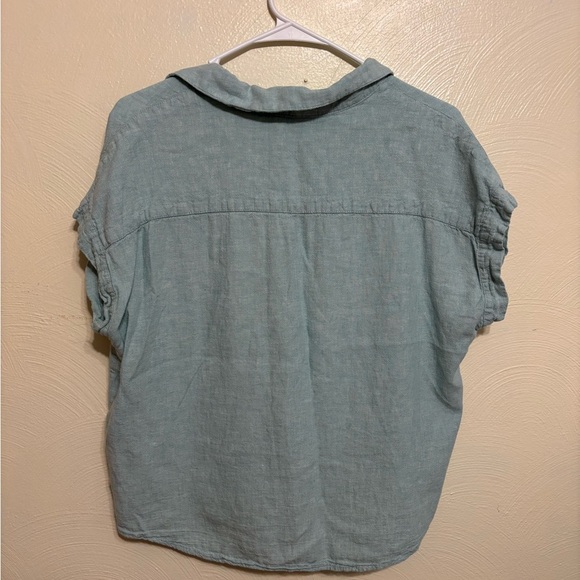 Weatherproof Linen Light Blue Button-Down Shirt - Picture 8 of 8